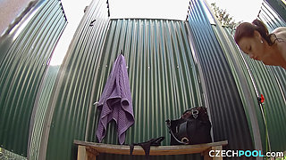 Czech Pool 7: Firm Fitness Beauty Goes Bare Poolside