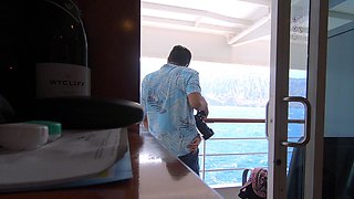 Milf rubs her clit during doggystyle hardcore sex