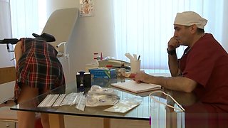 Brunette Teen Gets Assfucked By A Doctor