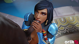 Pharah - Gym Training Session BBC Blowjob & Wild Anal Fuck with Black Big Dick 3D Overwatch Animation