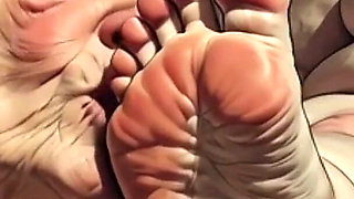90 Year Old Granny Licking & Sucking BBW Big Feet - Very Aroused