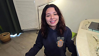 Hot stepsis trades her homework for a big cum load on her face