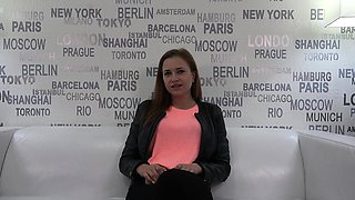 World Dance Champ with Amazing Breasts at Czech Casting