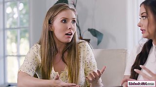 Brunette Wedding Planner Fucks a Big-Tits Babes Face in Steamy Threesome with Gia Paige