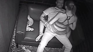 Skinny Blonde Stripper Grinds Lucky Dude