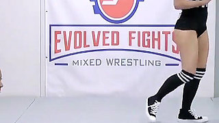 Avery Jane Vs David Lee Mixed Wrestling