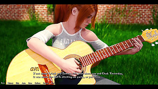 Being a Dik - Going to the Next Step with Cheating Busty Red Head While Learning Her How to Finger Play the Guitar