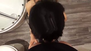 Quick Risky BJ & Unprotected Sex with Stranger Girl in Party Toilet - Sofie Lund & Otto Holm