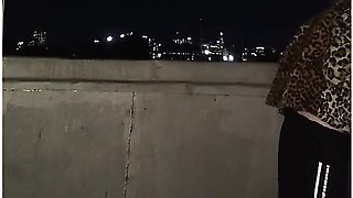 Crazy Crab Girl Takes Pics On The Roof