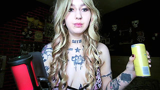 Sexy Alternative Blonde Burping