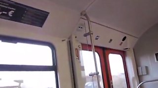 Girl nude in public train