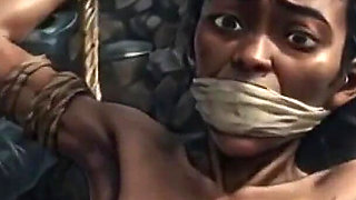 Naked Slave Girl Dumped in Trash - Bondage & Desperate for Creampie