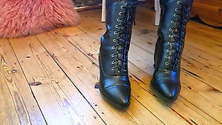 Lace up Boots & Tights