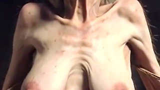 Granny in Rope Bondage - Hairy Pussy & Anal Creampie Desire