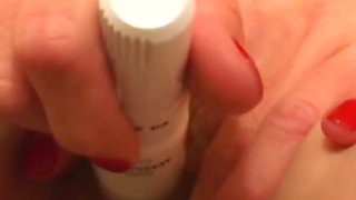 MILF In Stockings Gulps Down Hot Jizz
