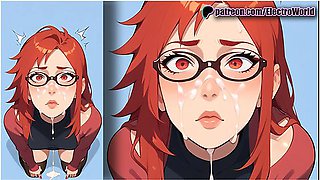 Karin Uzumaki Secretly Jerks Off Her Clit And Nipple