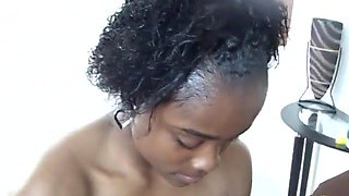 Sexy black girl loves big black dick in pussy in mouth