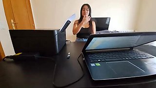 Maid in Tight Jeans Fucks Every Hour Until Boss Cums - POV Blowjob