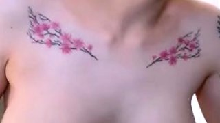 Emo teen Becka solo webcam masturbation