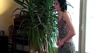 SS french girl stripped and spanked