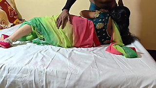 Newly married husband and wife morning hardcore sex in bed