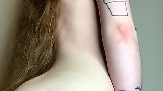 Sexy redhead teen ass spanking