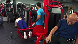 James' Angelic Gym Passion in a Sneaky Wild Encounter