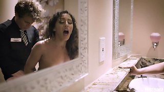 Liv Revamped is cheating on her boyfriend with stranger in a public toilet