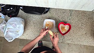 Cougar Hannah Miller Fucks Lil Timy Before Work in Steamy Morning Lesbian Breakfast Romp