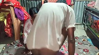 Indian Desi Wife Doggy Style Chudai at Night