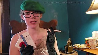 MistressThrope Smokes All-White Virginia Slim 120s Gloved