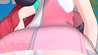 Zenless Zone Zero - Yuzuha and Alice’s Secret Beach Sex with Wise - Seductive Moans - 3D NSFW Animation
