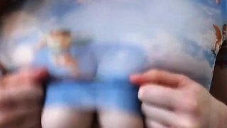 Teen blonde babe moist peach toy play and she loves it