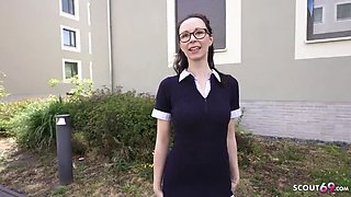 Skinny German Student Ronya Rabe Gets Hard Creampie Casting Fuck