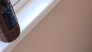 Blonde Mature Woman Gives Amazing Balcony Blowjob and Swallows Cum