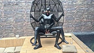 Gloomy Babe Submits in Pool - Latex Sex with Deep Throat Blowjob & Cumshot