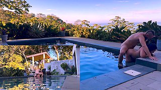 outdoors ASSFUCKING and Blowjob at the pool