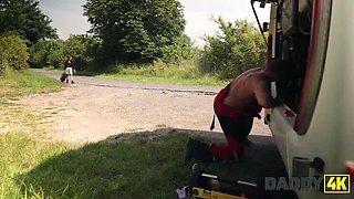 Daddy Fucks Skinny Latina Chloe in Bus - Cheating Girlfriend Moans in HD 1080p