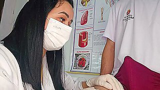 University Student 18+ Goes For A Consultation With The University Nurse