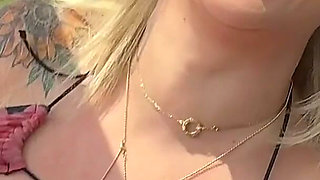 Tattooed Slut with Huge Tits Slobbered My Cock in the Tesla Then I Filled Her Tank