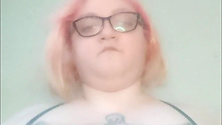 Amputated Fat BBW Playing with Her Huge Tits - Amateur Slow Motion