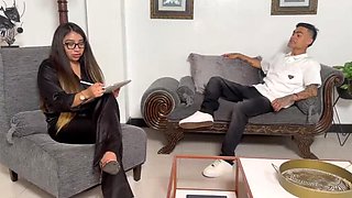 Sexy Therapist Verito Aguas Fucks Patient Danny Mast Hard - Big Tit Latina Cowgirl & Sloppy Blowjob