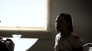 taboo babe fists her pussy before fucking cop