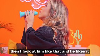 Brazils naughtiest dwarf playing with a dildo her size
