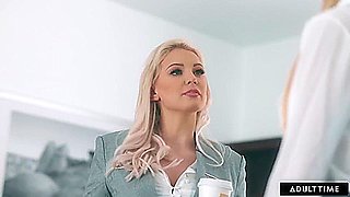 Haley Reed And Kenzie Taylor - Lesbian Boss Gives In To Her Desires With Petite Intern Haley