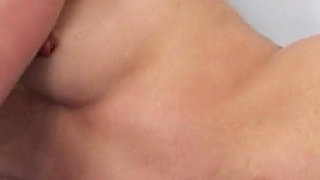 Horny blonde skinny milf fucked by step son during massage