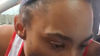 Petite Ebony Gagging on Bwc