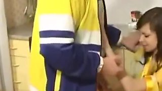 Drunk dad fucks teen russian girl