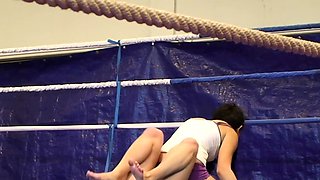 Euro lesbians wrestling with passion