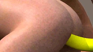 3D cartoon Snow White getting her wet pussy toyed